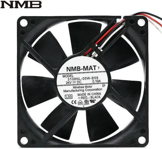 Alt view image 3 of 4 - For NMB 3108NL-05W-B59 80*80*20MM 80MM DC24V 0.19A Server inverter frequency converter cooling fan
