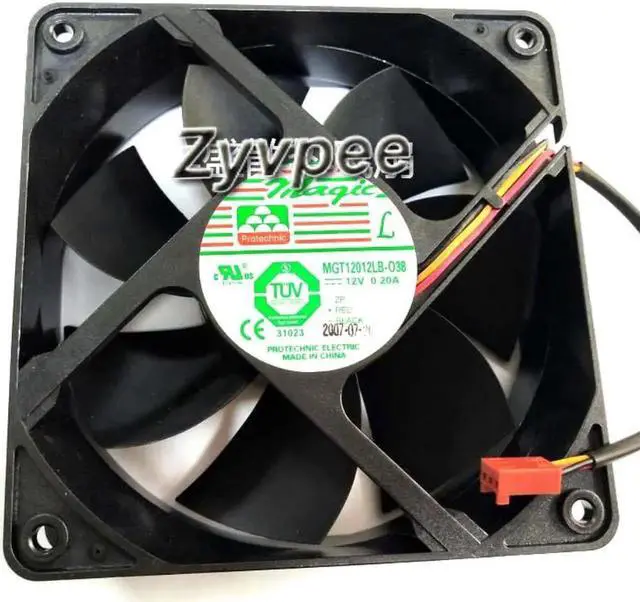 Alt view image 2 of 2 - 12038 MGT12012LB-038 12V 0.20A 3 wires 3 pins case fan,12cm power cooler
