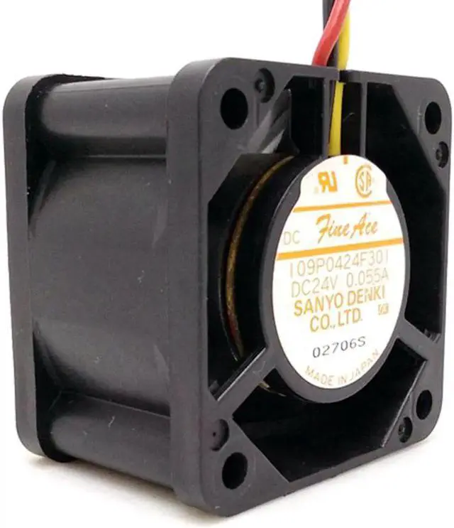 Alt view image 4 of 4 - For Sanyo 4028 fan 109p0424f301 24v 4cm 0.055A double ball frequency converter cooling fan