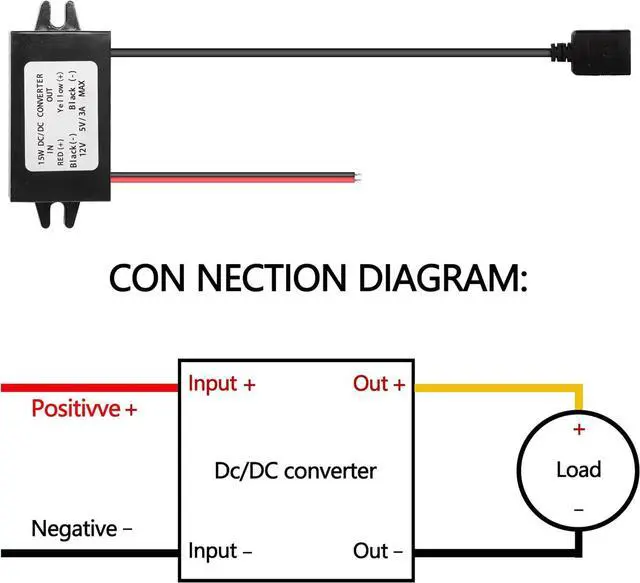 Alt view image 5 of 7 - 12V to 5V USB Converter DC 12V to Dual 5V 3A USB Buck Converter Module Step Down Converter Reduced Voltage Regulator Module Car Power Adapter