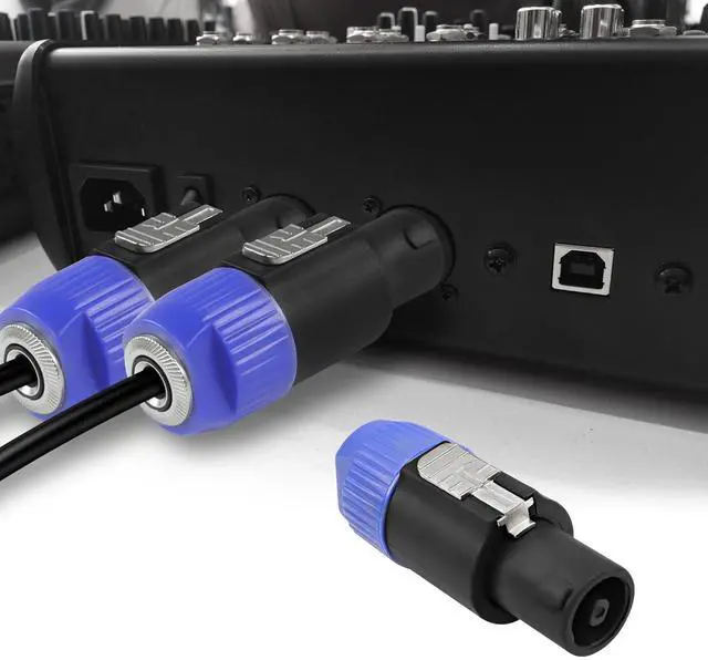 Alt view image 2 of 7 - Speakon to 1/4 6.35mm Adapter Connector NL4FX 4-Pole SpeakON Male to 1/4 Inch TS Female Mono Plug Twist Lock Cable Adapter for NL4FC, NL4FX, NLT4X, NL2FC(2 PCS