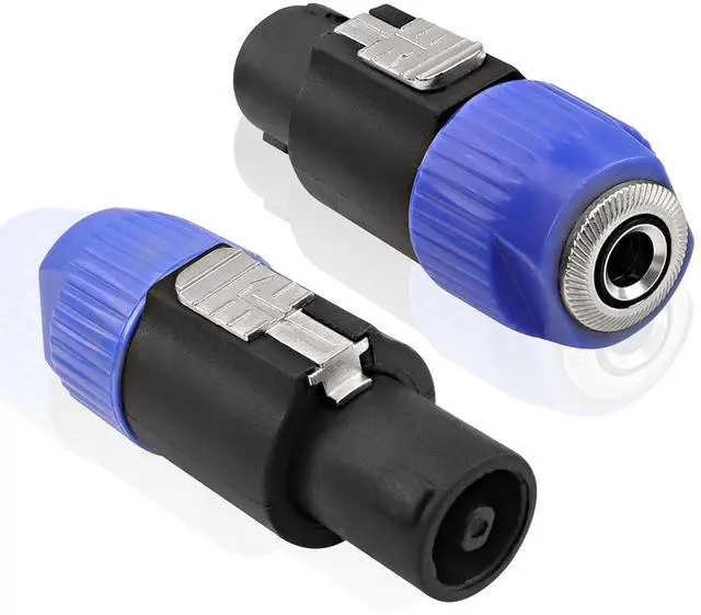 Main image of Speakon to 1/4 6.35mm Adapter Connector NL4FX 4-Pole SpeakON Male to 1/4 Inch TS Female Mono Plug Twist Lock Cable Adapter for NL4FC, NL4FX, NLT4X, NL2FC(2 PCS