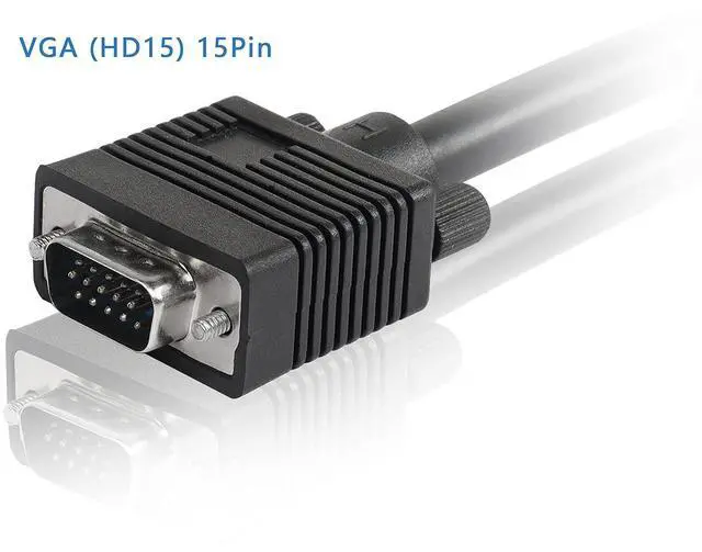 Alt view image 3 of 7 - VGA to BNC Adapter Cable, HD15 VGA to 5 BNC RGBHV Male Coaxial High Resolution for HDTV Monitor Cable (Black)