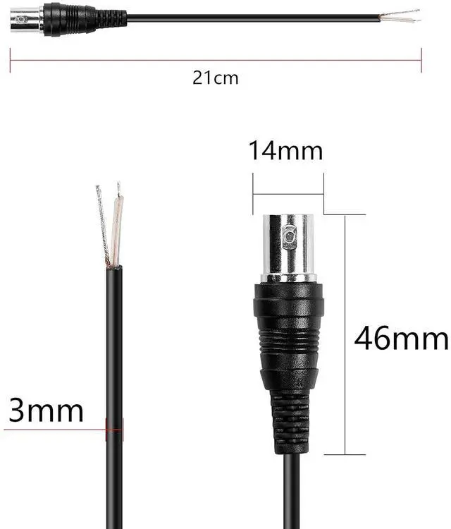 Alt view image 5 of 7 - BNC Pigtail Cable Bare Wire, Female Coaxial Connector Extension Plug with Open End Wire for CCTV Camera Terminal Adapter (5pcs)