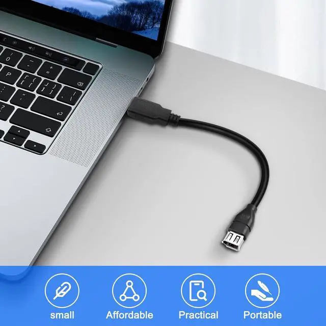 Alt view image 2 of 6 - Firewire 1394 6 Pin to USB Adapter Cable, Firewire IEEE 1394 6 Pin Female to USB 2.0 Type A Male Data Transfer Converter Cable for Printer, Digital Camera, Scanner, Hard Disk (20CM)