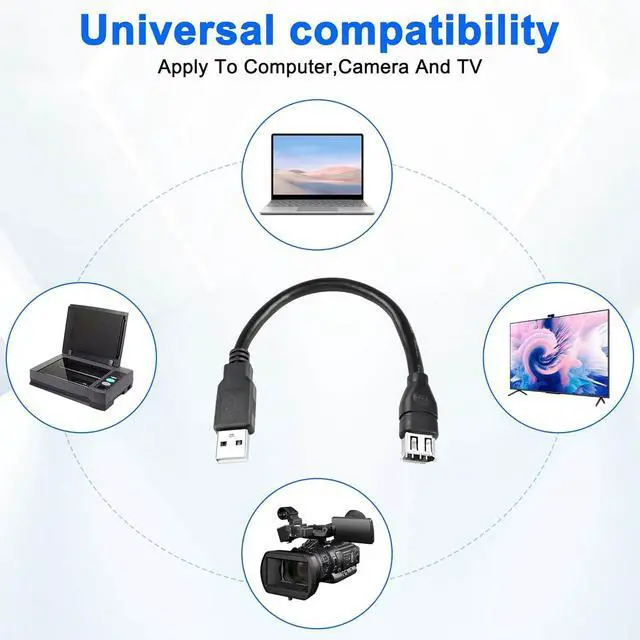 Alt view image 5 of 6 - Firewire 1394 6 Pin to USB Adapter Cable, Firewire IEEE 1394 6 Pin Female to USB 2.0 Type A Male Data Transfer Converter Cable for Printer, Digital Camera, Scanner, Hard Disk (20CM)