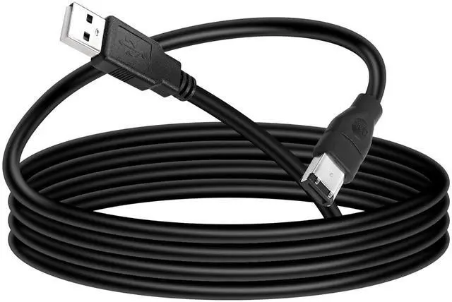 Main image of Firewire 1394 6 Pin to USB Adapter Cable, Firewire IEEE 1394 6 Pin Male to USB 2.0 Type A Male Data Transfer Converter for Printer Scanner Hard Disk,Not Support Disk Drive/Sound Card-1.8M