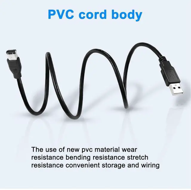 Alt view image 4 of 7 - Firewire 1394 6 Pin to USB Adapter Cable, Firewire IEEE 1394 6 Pin Male to USB 2.0 Type A Male Data Transfer Converter for Printer Scanner Hard Disk,Not Support Disk Drive/Sound Card-1.8M