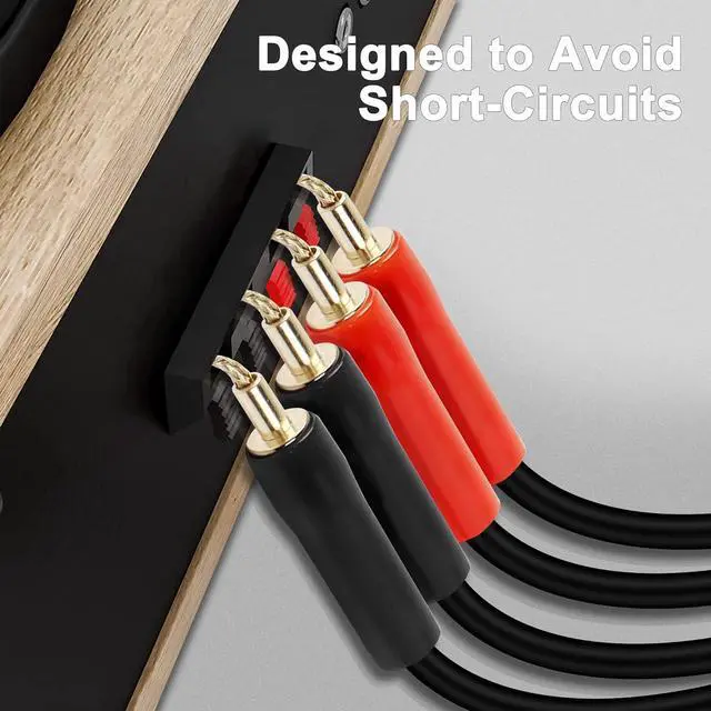 Alt view image 4 of 7 - Flex Pin Banana Plugs Connector, Braided 2MM Banana Plug Wiring Plug Pin Gold-Plated Audio for Amplifier Speaker Wires Sound Systems(4 PCS)