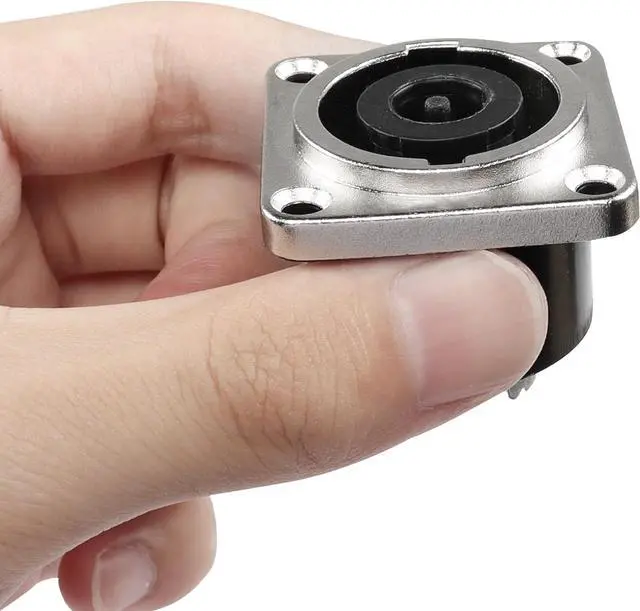 Alt view image 4 of 7 - NL8MPR Speakon Panel Mount Socket Connector 8 Pole Female Audio Speakon Square Jack D-Type Silver-Plated Twist Lock Adapter for NL8FC, NL8FX, NLT8X, NL8FC, NL8FX (2PCS)