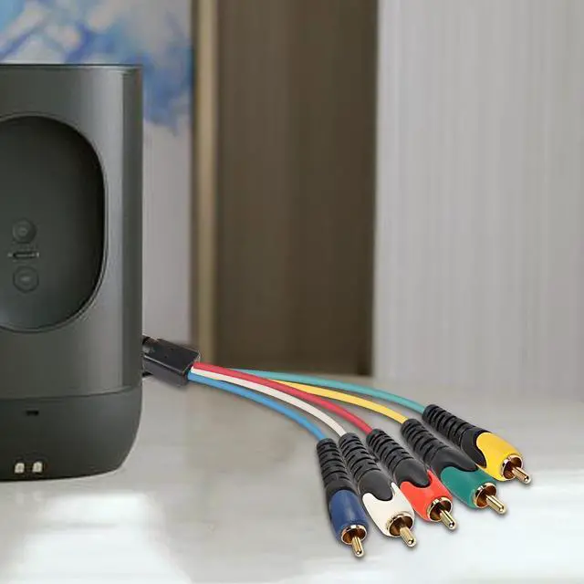 Alt view image 2 of 7 - 5-RCA Male RGB Component Audio Video Cable,5-RCA Male to 5RCA Male Gold Plated Cable for DVD,TV/HDTV, VCR's, CD Players VCR, Camcorder, Projector(1.5M)