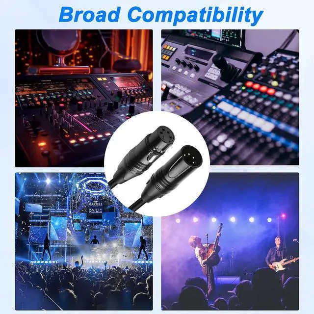 Alt view image 5 of 7 - XLR 4 Pin Male to Female Power Supply Cable - Balanced Extension Patch for DSLR Camera Monitor - Black, 1.8M