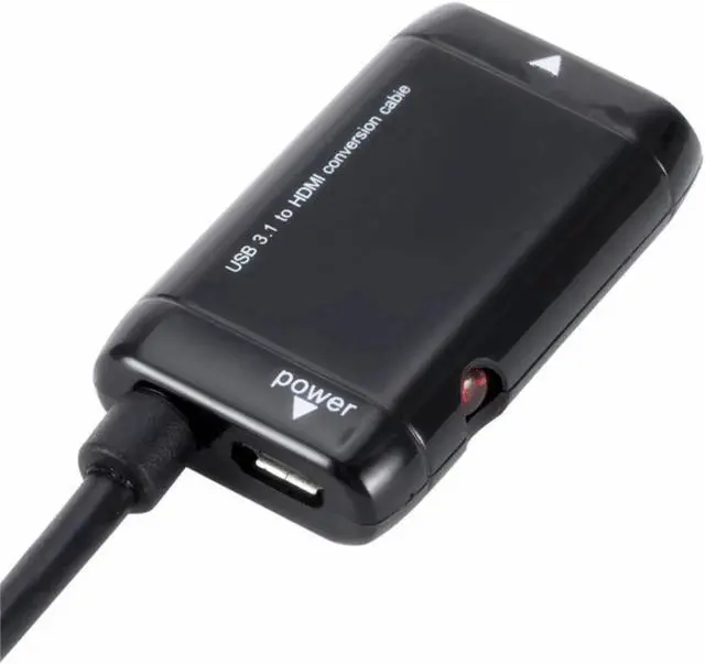 Alt view image 5 of 5 - Black USB-C Type C To HDMI-compatible Adapter USB 3.1 Cable for Android Phone Tablet USB3.1 C To HDMI-compatible Adapter