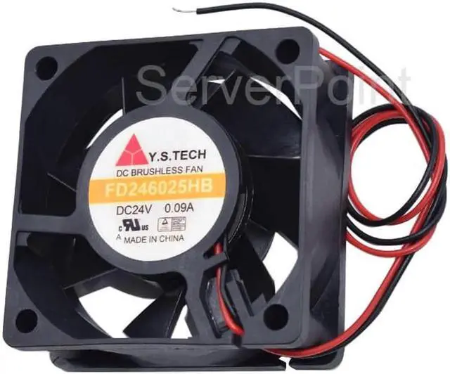 Main image of FD246025HB Square Server Cooler Fan Two Pins For Y.S TECH DC 24V 0.09A 60x60x25mm Fan no
