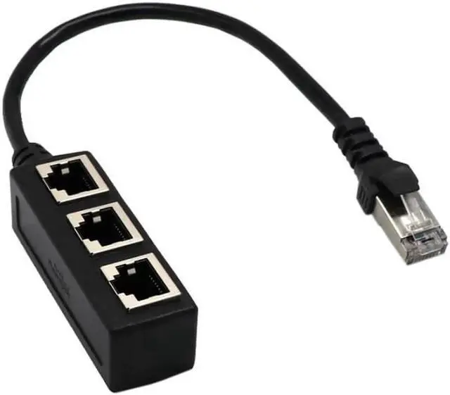 Main image of RJ45 Splitter Ethernet Network RJ45 1 Male to 3 Female Connector Adapter Networking Extension Cable Adapter Network Plug