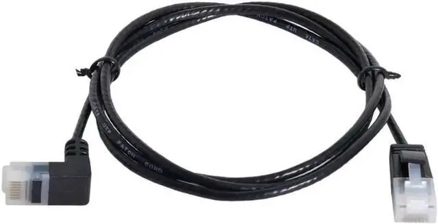 Main image of Ultra Slim Cat6 Ethernet Cable RJ45 Down Angled to Straight UTP Network Cable