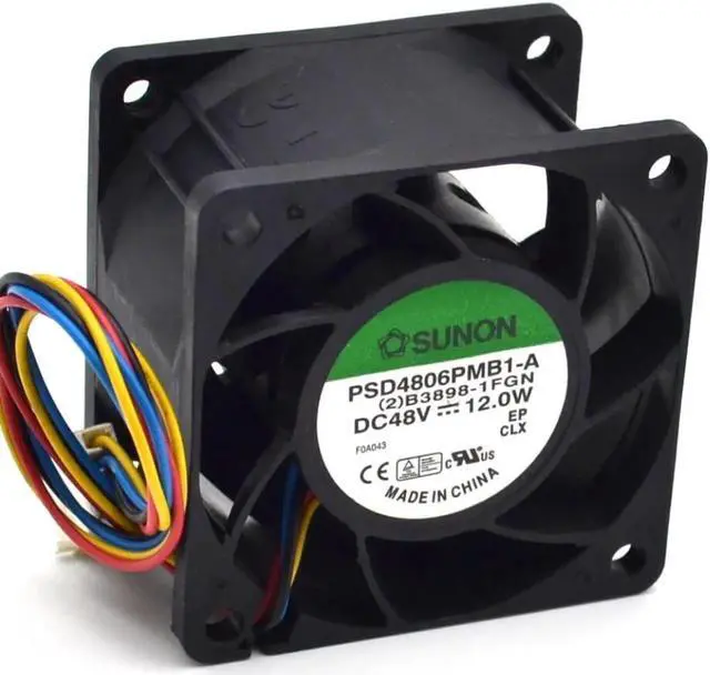 Alt view image 3 of 3 - 6CM 60mm 6038 48V 12W PSD4806PMB1-A server winds of the 4-wire cooling fan 60*60*38mm for SUNON