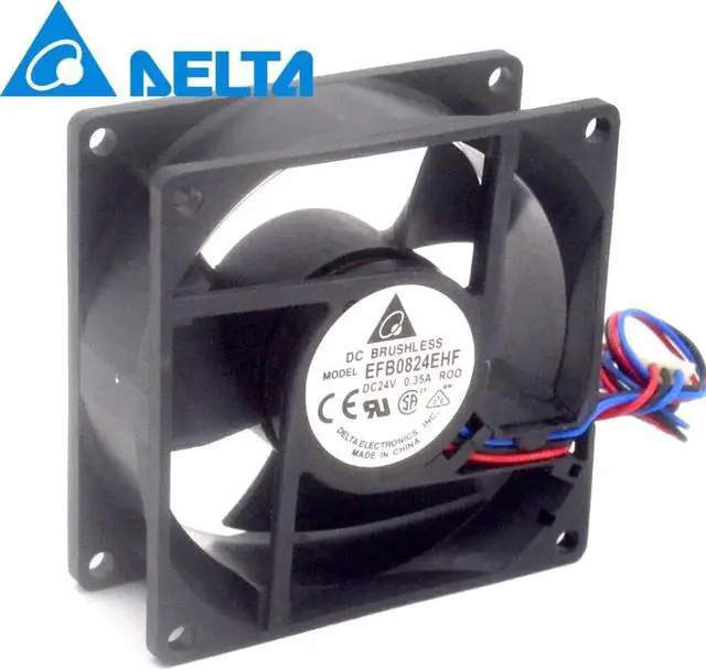 Alt view image 3 of 3 - and EFB0824EHF-ROO 8032 80mm 24V 0.35A Emerson CT inverter cooling fan for Delta 808032mm