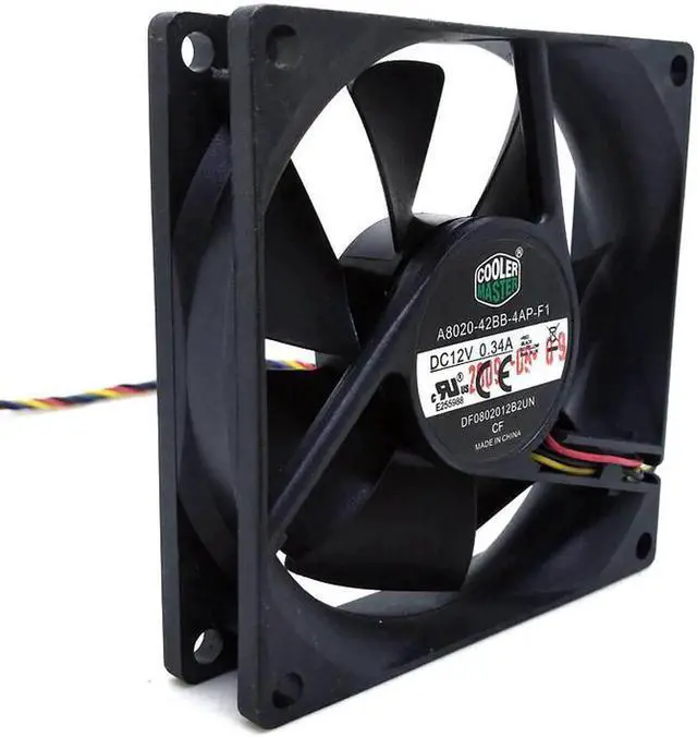 Alt view image 3 of 3 - 80mm cooling fan A8020-42BB-4AP-F1 DF0802012B2UN DC12V 0.34A 80x80x20MM 8cm 4Lines Computer cooling fan