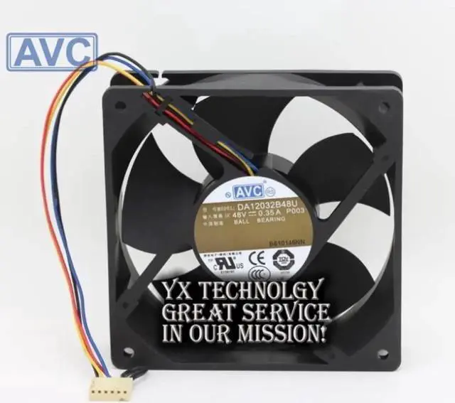 Main image of The DA12032B48U 120mm 12032 48V 0.35A double ball bearing cooling fan for AVC 120*120*32mm
