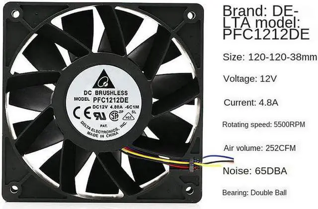 Main image of With Speed Regulation Controller up to 12CM Ultra-Violent Large Air Volume Server Cabinet Cooling Wind Fan 12V 120mm Fan