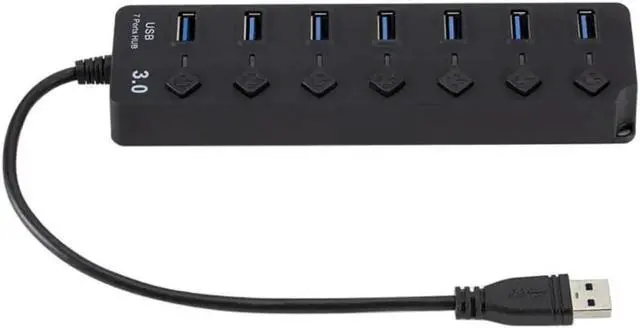 Main image of USB 3.0 Hub USB Hub 3.0 Multi USB Splitter 3 Hab Use Power Adapter7 Port Multiple Expander 2.0 USB3 Hub with Switch for PC