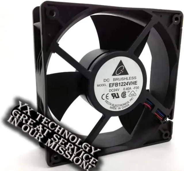 Alt view image 3 of 3 - 12038 pairs of the inverter ball 12cm 120mm cooling fan speed 24V 0.4A EFB1224VHE 120*120*38mm for delta