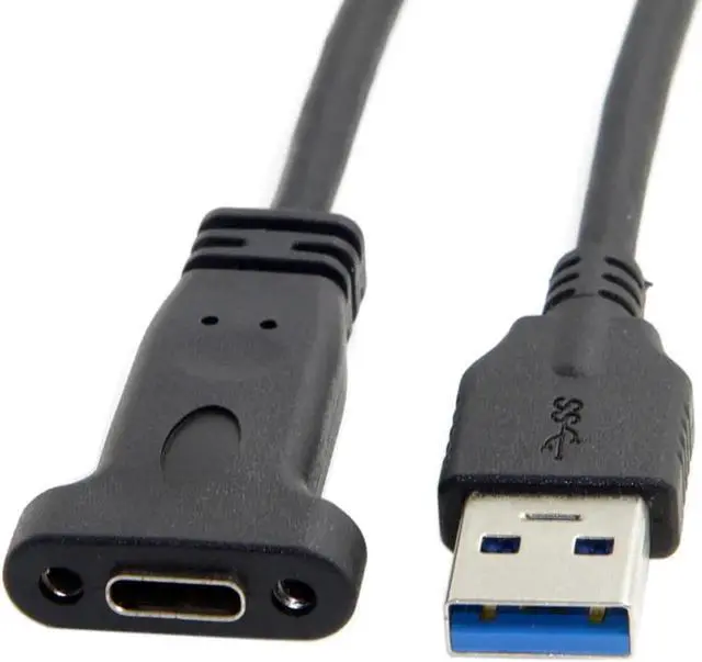Alt view image 3 of 3 - USB-C USB 3.1 Type C Female to USB 3.0 A Male Data Cable for Laptop Tablet Mobile Phone