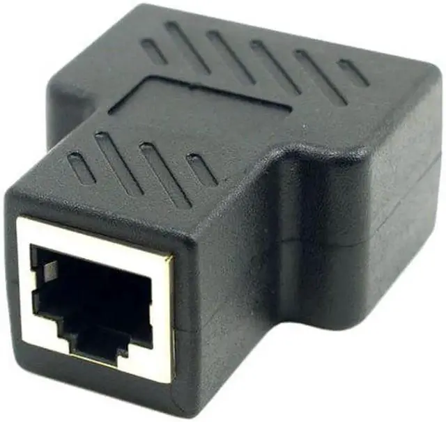Main image of Cat6 RJ45 8P8C Plug To Dual RJ45 Splitter Network Ethernet Patch Cord Adapter With Shield