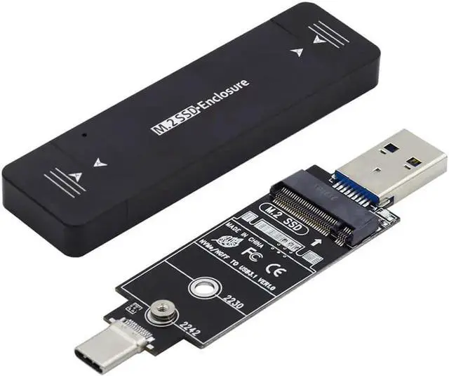 Main image of To NVME M-key M.2 NGFF SATA SSD PCBA Case 2230/2242mm Adapter Combo Type-C & USB3.0 RTL9210B Chipset
