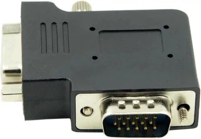 Alt view image 5 of 5 - Flat Right Angled 90 Degree VGA SVGA Male To Female extension Adapter BK