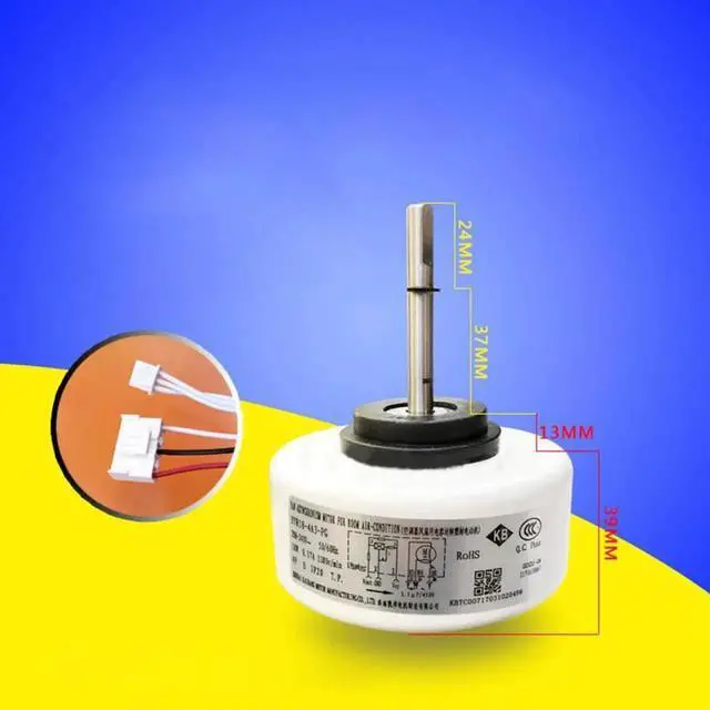 Alt view image 3 of 3 - for TCL Air Conditioner Inner Fan PG Motor Y4S476A711 Hanging Machine Fan Motor RPG15Q-3