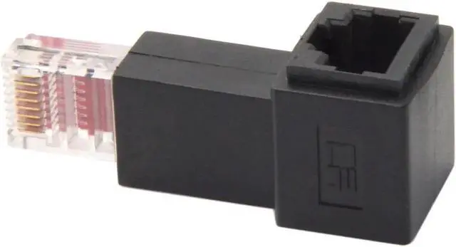 Main image of Cable Right Angled 90 Degree 8P8C FTP STP UTP Cat 5e Male to Female Lan Ethernet Network Extension Adapter