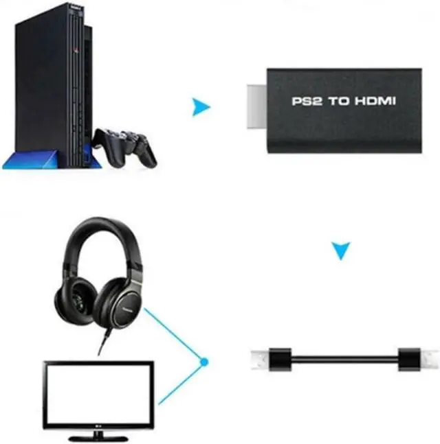 Alt view image 4 of 7 - Full High-definition Video Conversion Interface Game Console to Projector Converter for Ps2 to Adapter