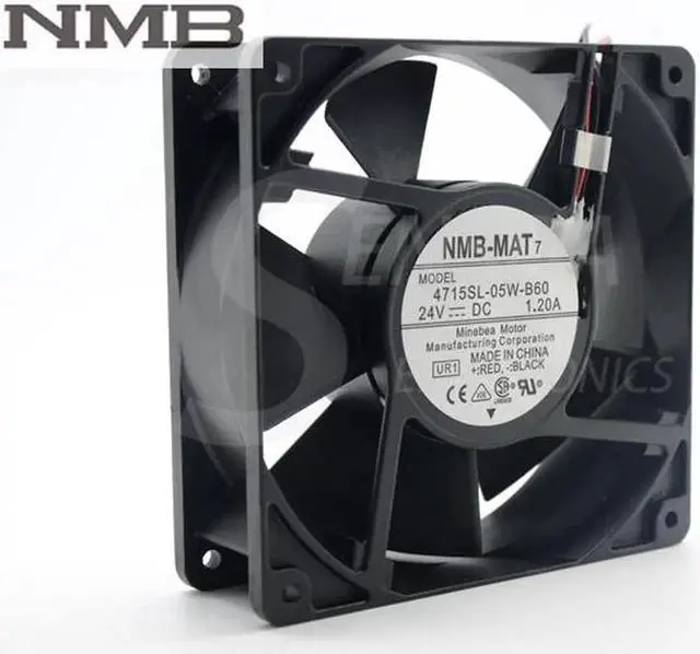 Alt view image 2 of 4 - For NMB 4715SL-05W-B60 12038 DC 24V IP55 1.20A waterproof axial cooling fan