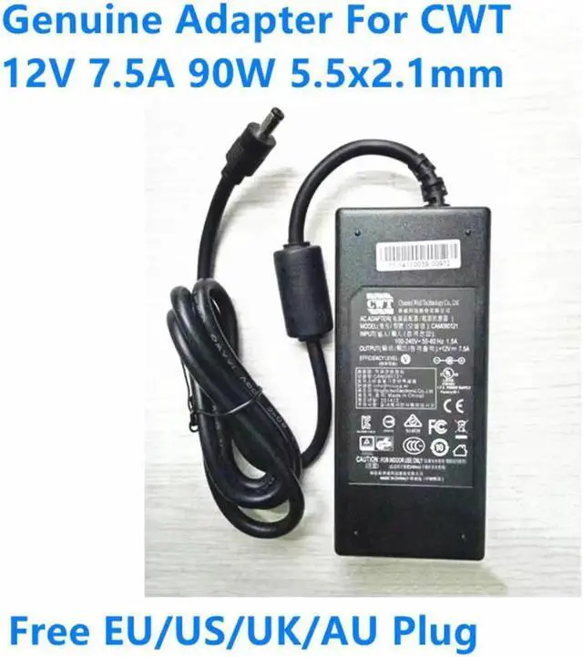 Alt view image 2 of 2 - 12V 7.5A 90W 5.5x2.1mm CAM090121 Power Supply AC Adapter For Hikviison Power Charger