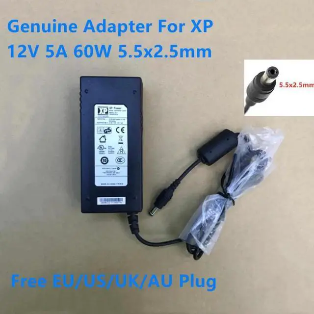 Alt view image 2 of 2 - XP 12V 5A 60W 5.5x2.5mm VEH60US12 AC Power Adapter Charger For LCD Monitor Power Supply Charger