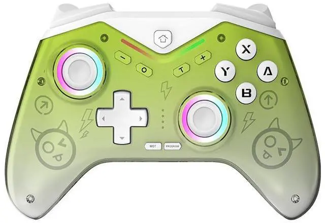 Main image of programmable game function and adjustable lightingfor wireless Bluetooth controller green