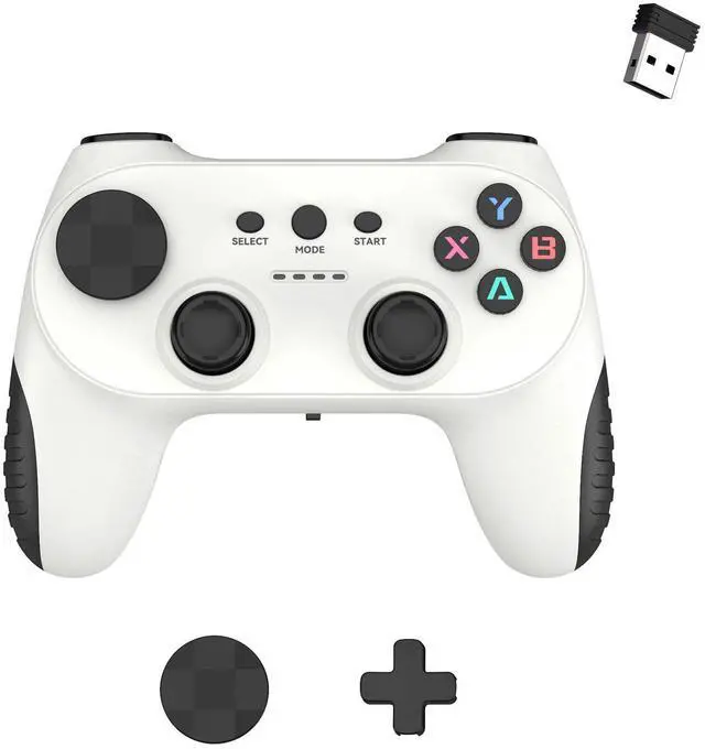 Main image of New 2.4G wireless game controller-pctvboxTV computergame controller-PS3 TV box game controller White + Black