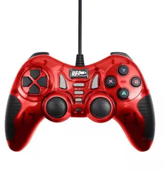 Main image of New 5-in-1 Android wired controller for general computer, set-top box, arcade game console, Ps3 multi-function controller red