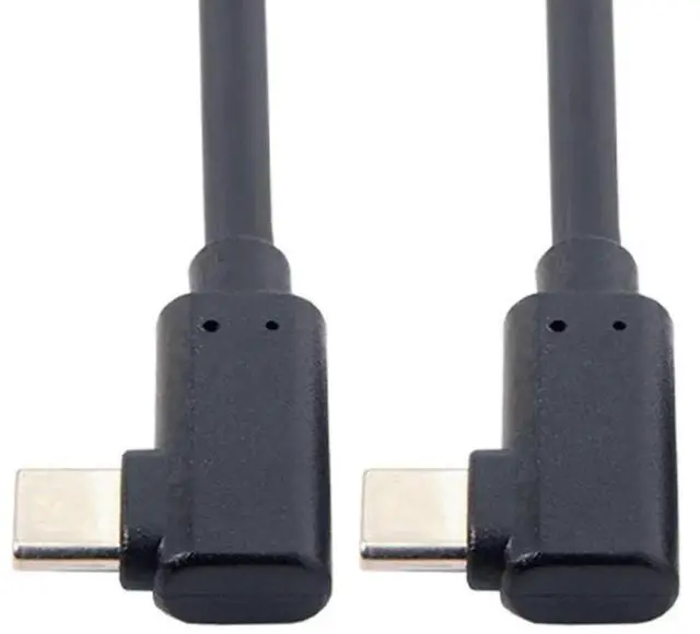 Alt view image 3 of 7 - USB C to C Cable USB 3.1 Gen 2 10Gbps USB C Male to Male 90 Degree Angled PD 65W Fast Charging Extension Cable 1.8M