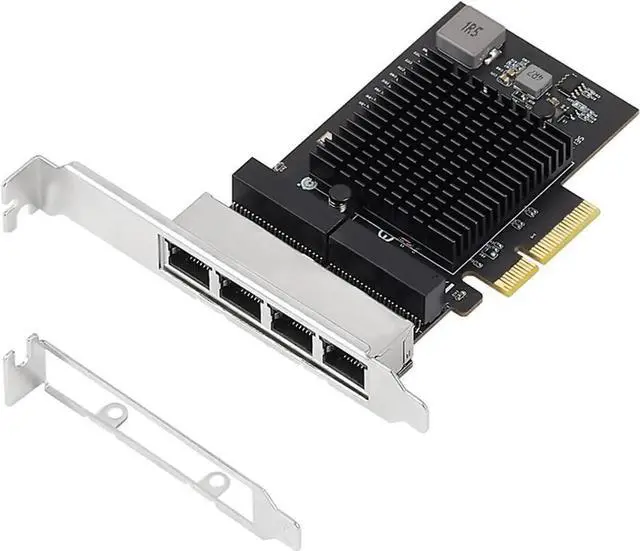Main image of PCIe X4 Quad-Port 2.5G Ethernet Network Card RJ45 LAN Ports, High-Speed Adapter for Servers, Soft Routers, Gaming PCs Compatible with Windows/Linux/ESXi/Unraid/PVE