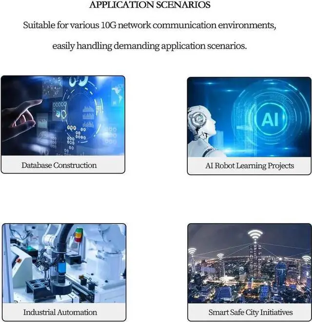 Alt view image 3 of 7 - PCIe x4 10G Network Card IO-PCE113-GLAN, AQC113 Chip 10G/5G/2.5G/1G RJ45 Ethernet Adapter, Compatible with Desktop PC, Server, NAS, and Soft Router Systems (Not Compatible with Apple System)