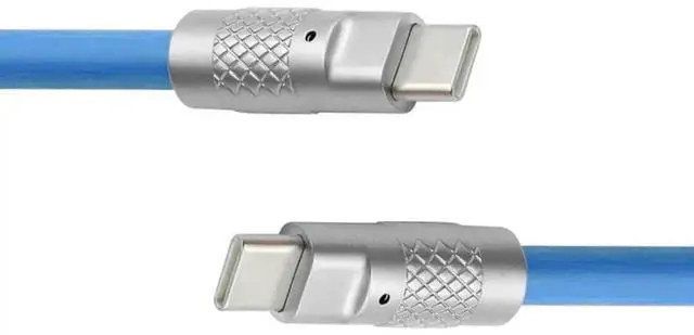 Main image of USB C to C Cable,USB 2.0 Type C Male to USB C Male Ultra Soft 120W Power Fast Charge Data Transfer Extension Cable with Charging Indicator 2.0M