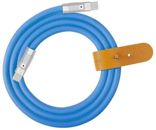 Alt view image 6 of 6 - USB C to C Cable,USB 2.0 Type C Male to USB C Male Ultra Soft 120W Power Fast Charge Data Transfer Extension Cable with Charging Indicator 2.0M