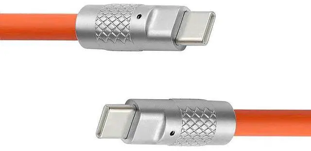 Main image of USB C to C Cable,USB 2.0 Type C Male to USB C Male Ultra Soft 120W Power Fast Charge Data Transfer Extension Cable 1.0M with Charging Indicator