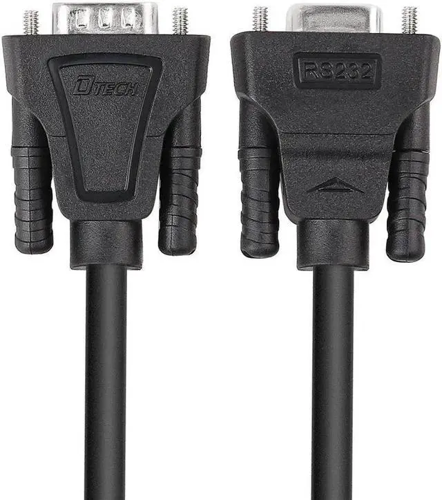 Alt view image 2 of 7 - DTECH 2m DB9 RS232 Serial Cable Male to Female Computer Monitor Cable 9 Pin Null Modem Extension Cord for PC Data Communication6feet,Black