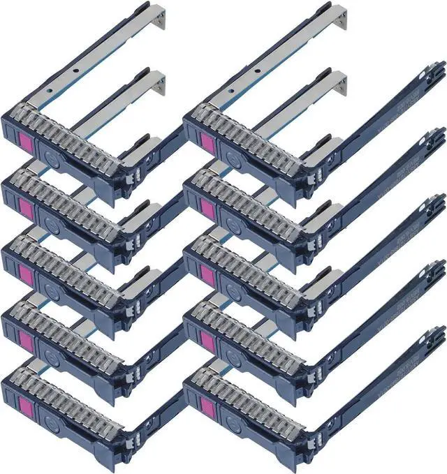 Main image of 10-Pack Hard Drive Tray Caddy 2.5" NVMe SSD Caddy 727695-001 Hard Drive Bracket Compatible with H-P Proliant DL325 DL360 DL380 DL385 DL560 DL580 ML350 Gen10 G10 Servers