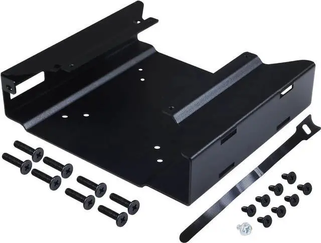 Alt view image 3 of 5 - Mini PC Mount Metal Wall VESA for Micro Computer Display, Under Desk Mount Compatible for 75x75mm or 100x100mm VESA Monitor