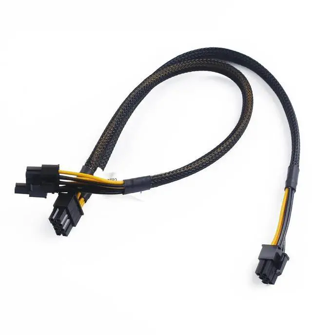 Alt view image 5 of 5 - New for D-ELL Split GPU Power Adapter Cable 8Pin to 6Pin and 8Pin N08NH 9H6FV J30DG PowerEdge R720 R730 R7910